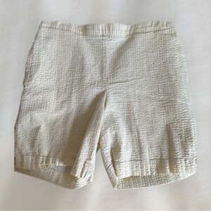 Women's Vintage Seersucker Butter Yellow and Cream Shorts Size PS
